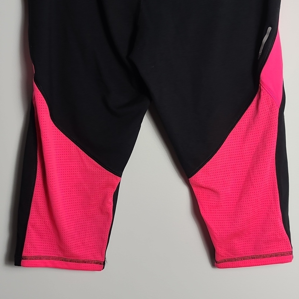 CHAMPION NWT High Performance Black & Pink Leggings w/ Drawstring Waistband L - Picture 12 of 14